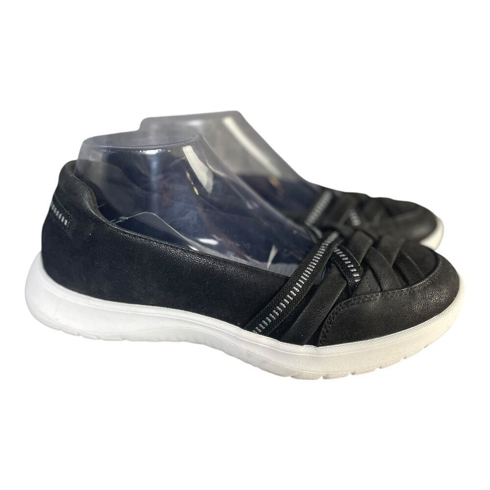 Cloudsteppers By Clarks Women’s Adella Poppy Black Slip On Shoes Size-8M